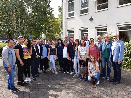 Der Integrationskurs der DAA Betzdorf war zu Besuch im Rathaus Daaden. (Foto: DAA Betzdorf)