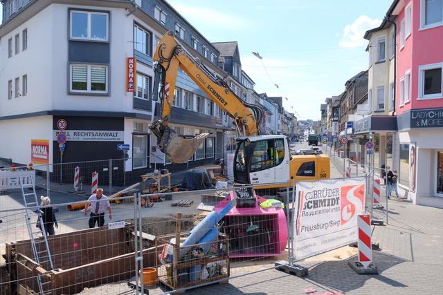 Rathausstrae Wissen: Derzeit viele Arbeiten im Untergrund