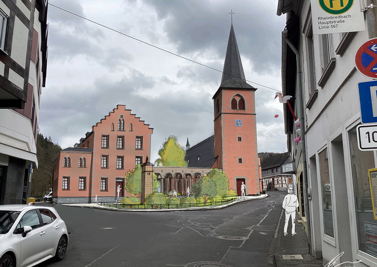 So knnte die "neue" Kirche in Rheinbreitbach aussehen. (Bildquelle: Stadtbild Deutschland e.V.)