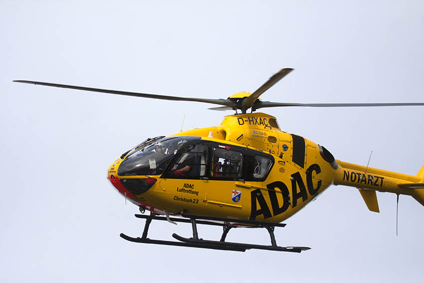 Bei beiden Unfllen war der Rettungshubschrauber im Einsatz. Symbolfoto