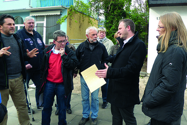 Projektgruppe im Dialog mit Brgermeister Einig 