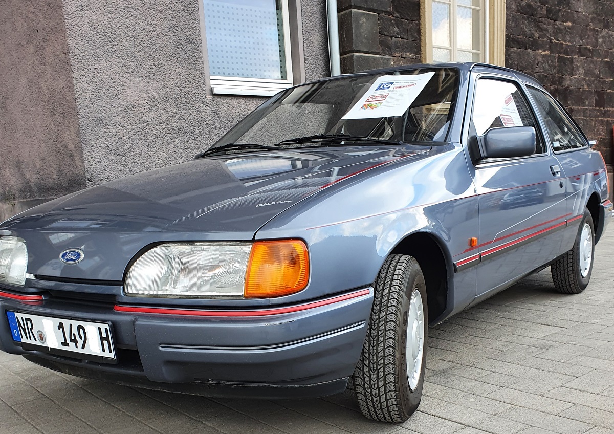 Der Ford Sierra, mit dem Brgermeister Mohr an der Rallye teilnimmt, wird beim Craft-Festival verlost. (Foto: IG Young-Oldtimer-Neuwied e. V.)