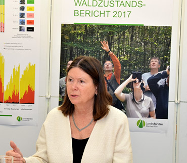 Ministerin Ulrike Hfken stellen den Waldzustandsbericht 2017 vor. Foto: MUEF