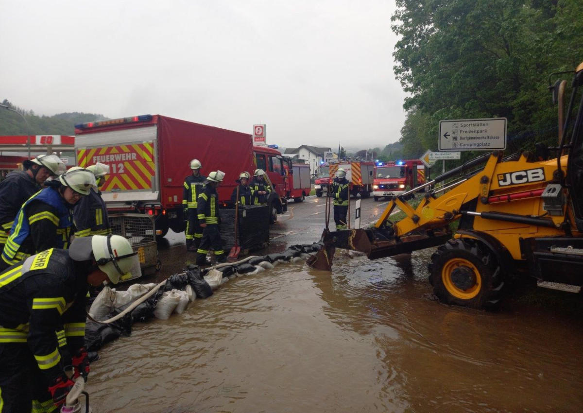 Unwetter ber dem Wiedbachtal: Feuerwehr Rengsdorf-Waldbreitbach war im Dauereinsatz