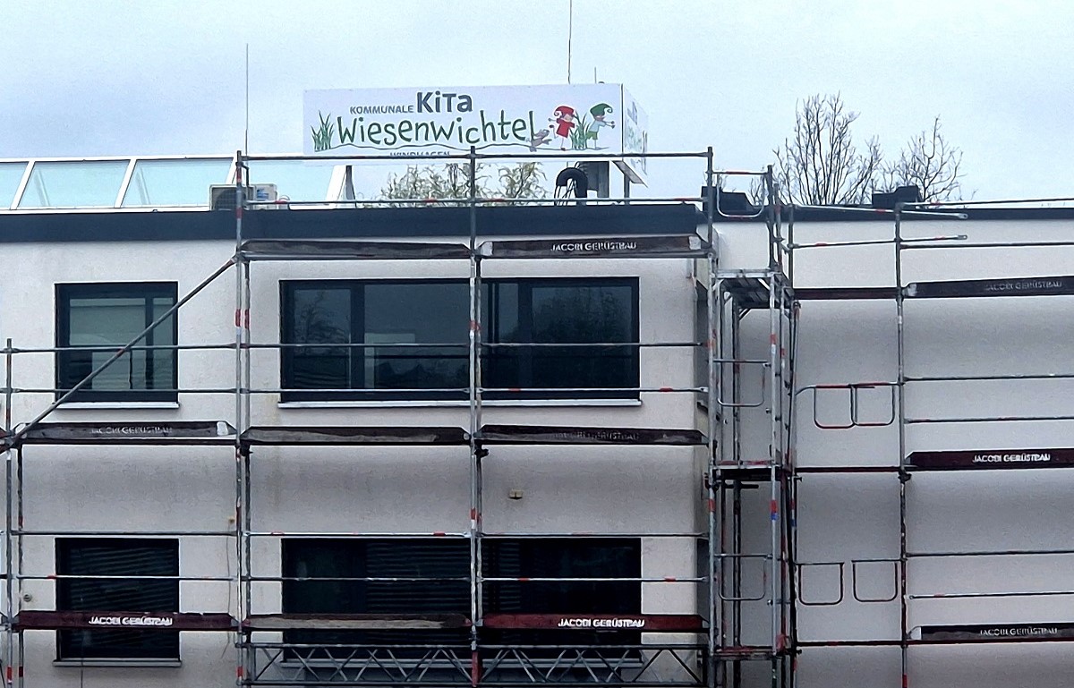 Der Umbau der Kita "Wiesenwichtel" schreitet voran. (Foto: Martin Buchholz)