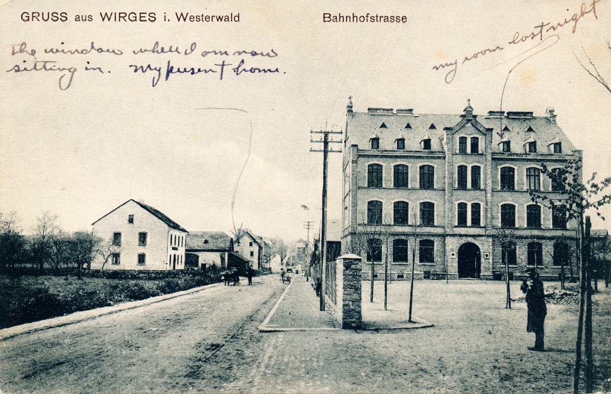 Blick in die untere Bahnhofstrae in Wirges um 1910 (Foto: privat)