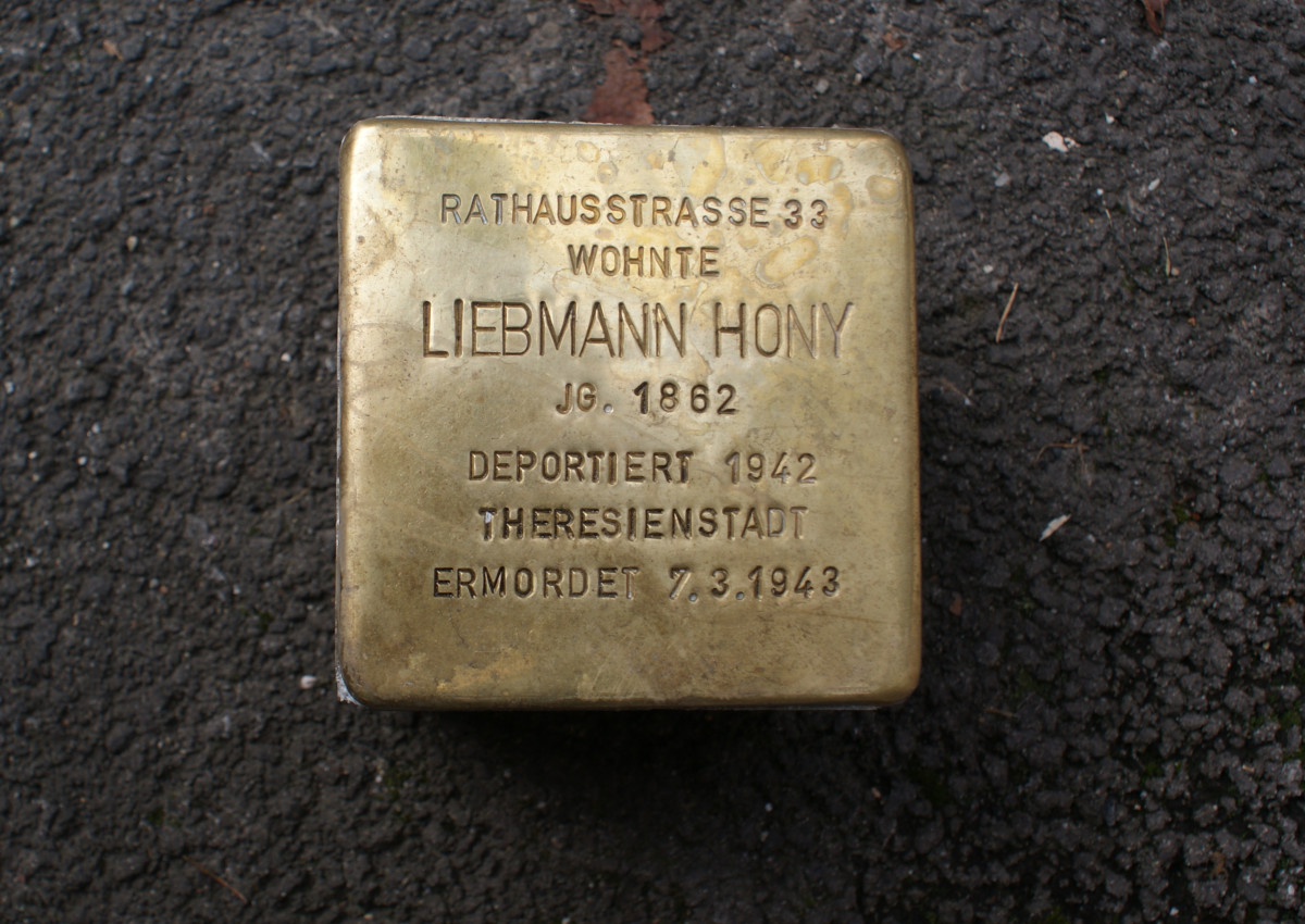 Dieser Stolperstein wird fr Liebmann Hony verlegt. (Foto: Stadt Wissen)