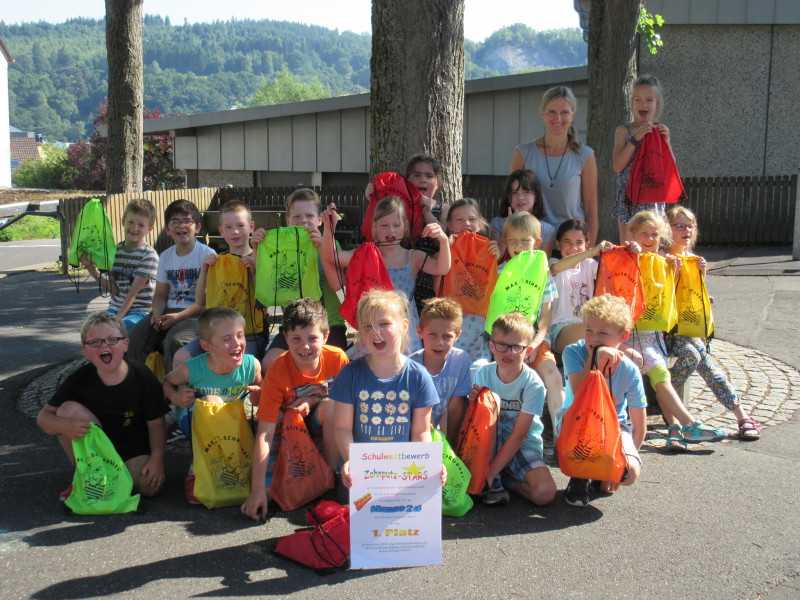 Die Kinder der Klasse 2 d der Franziskus-Grundschule Wissen sind die Zahnputz-Stars 2017/18. Foto: Privat