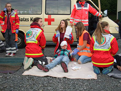 Jugend der Feuerwehr und des JRK zeigten ihr Knnen