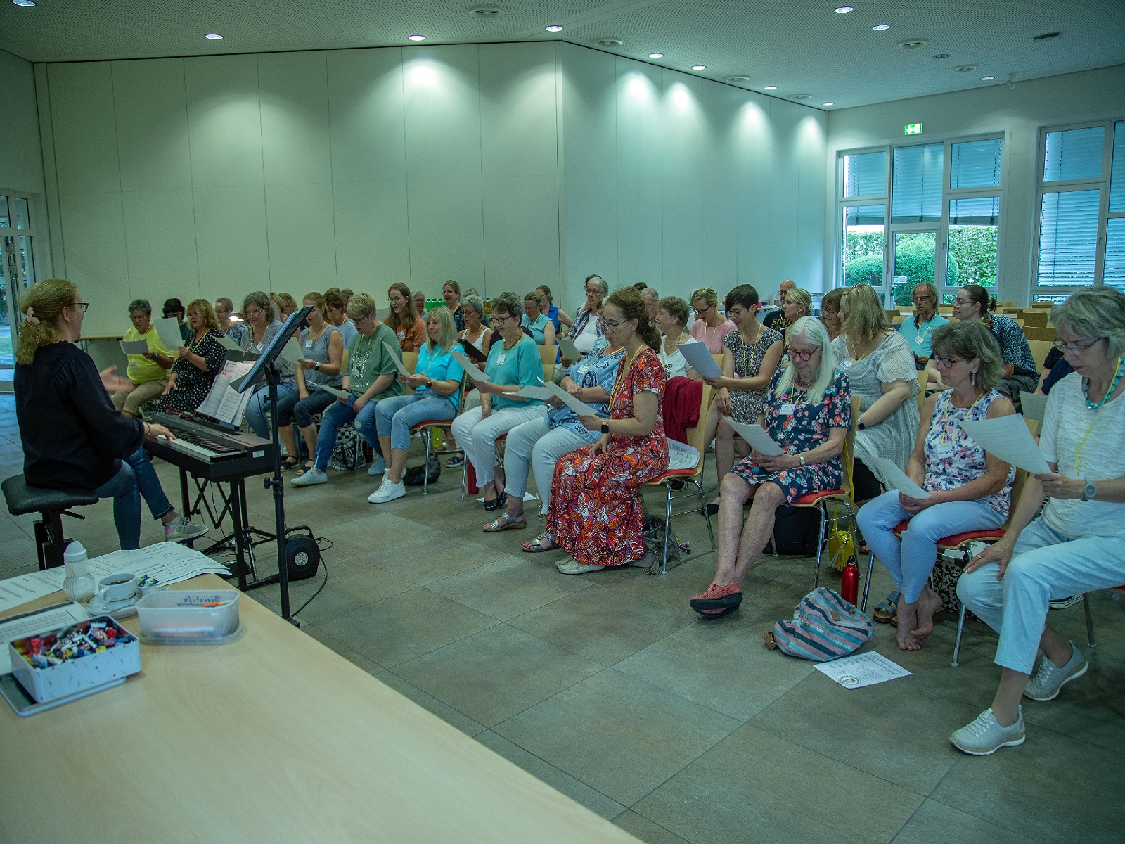 Training in ungezwungener Atmosphre.(Foto: MGV Horhausen e.V.)