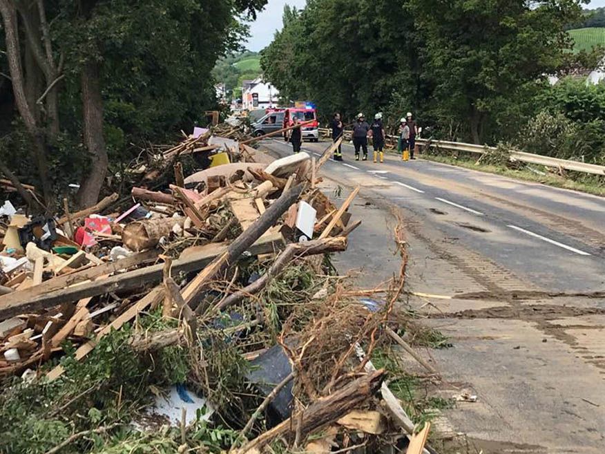 Ein Eindruck der verheerenden Folgen der Unwetter-Katastrophe in der Region Ahrweiler. (Fotos: Feuerwehr)