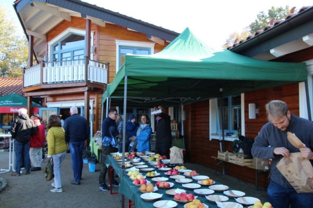 "Apfeltag" ldt zu kleinem Markt rund um die Tourist-Information WllerLand ein