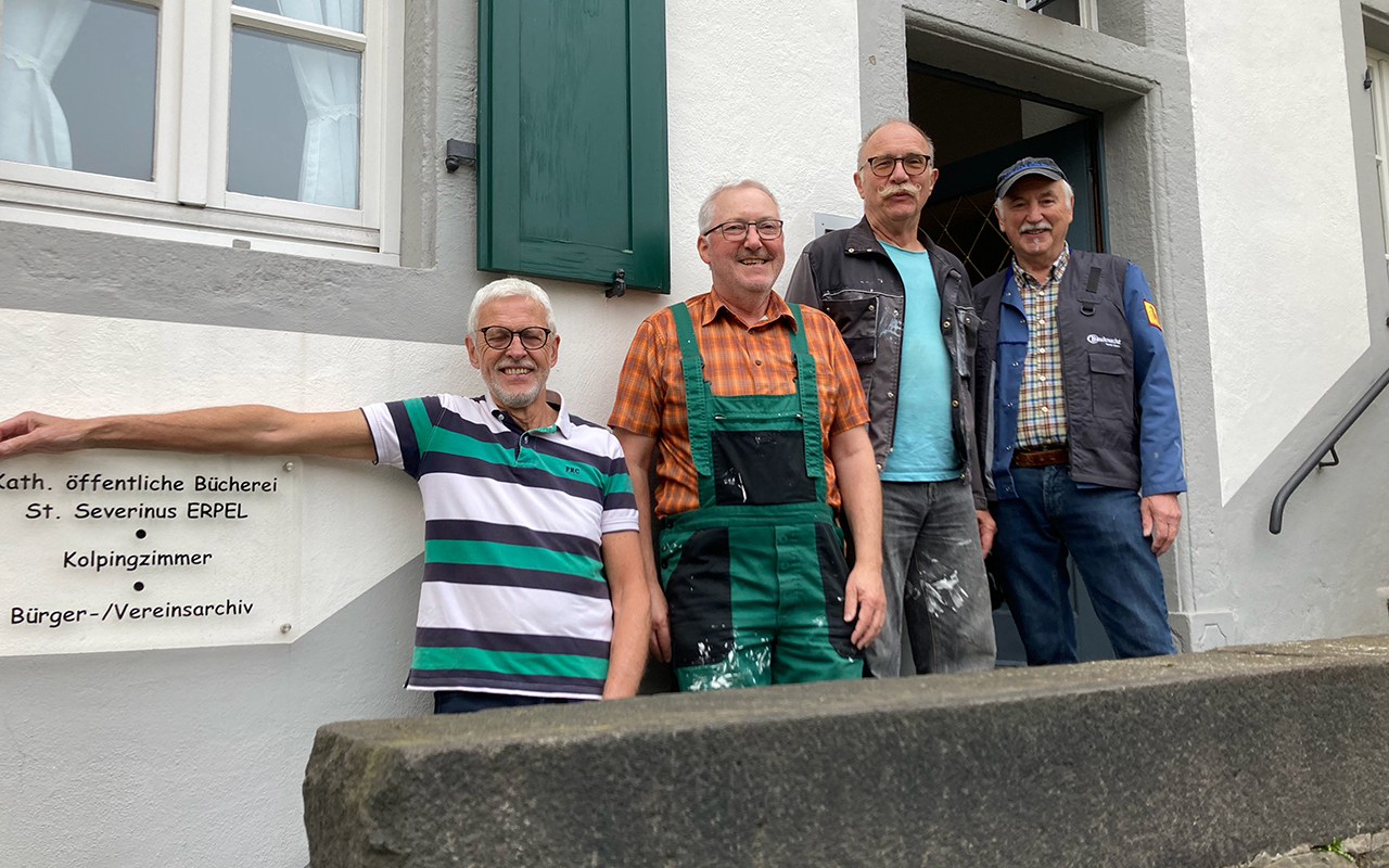 Auf dem Foto v.l.n.r: Hans Simon, Armin Ruckelshaus, Albert Liboth, Heribert Siebertz. (Foto: Ulrich Fabender)