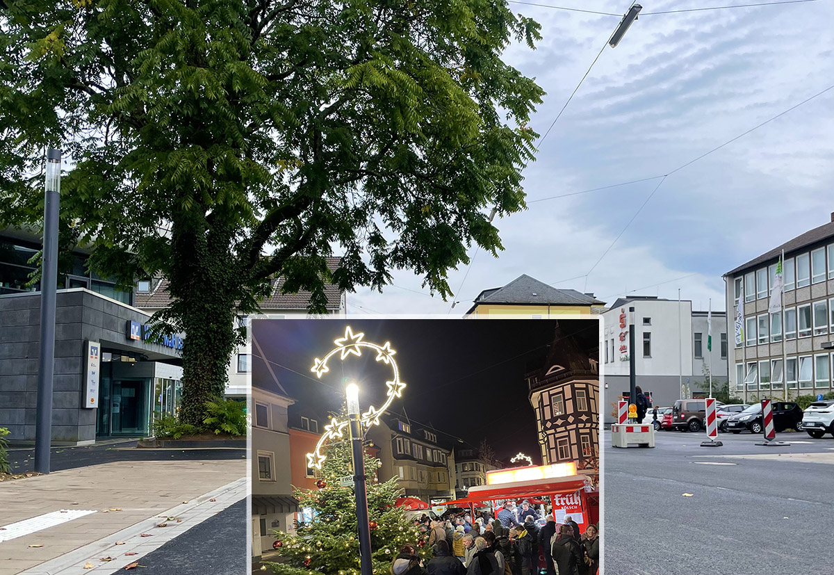 Weitere sechs Sternenschweife sollen zur Weihnachtszeit den Bereich der Rathausstrae zwischen "Im Buschkamp" bis Ecke Schulstrae zieren. Ab sofort knnen sie gekauft werden. (Fotos: Katharina Behner)