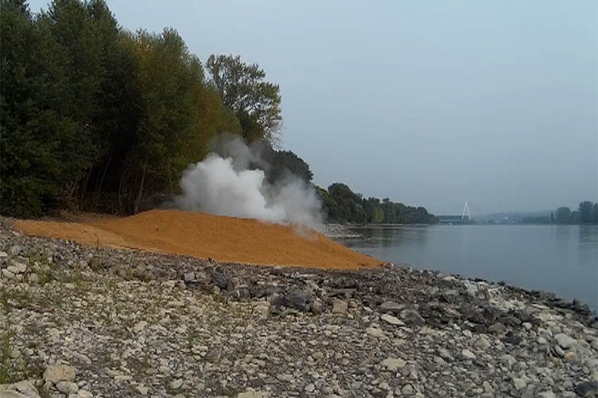 Erneut Fliegerbombe im Rhein bei Neuwied-Irlich gefunden