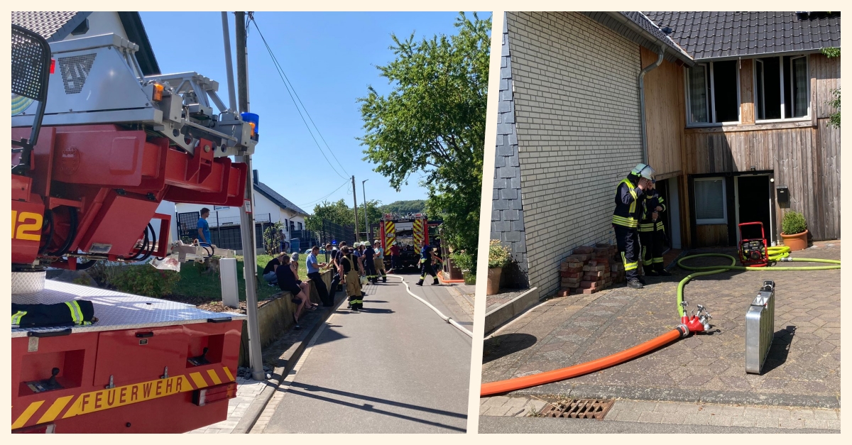 Die Feuerwehrkrfte whrend des Einsatzes beim Wohnungsbrand in Hamm. (Foto: Feuerwehr)