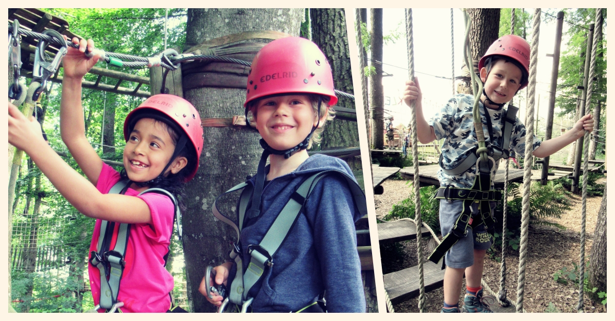 Mutige Vorschulkinder der Kita "Zur Wundertte" Pracht erobern den Kletterwald