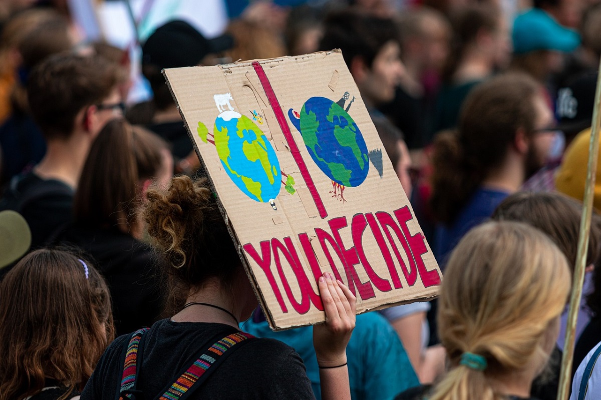 Aktion zum internationalen Klimastreik der Ortsgruppe "Fridays for Future" Bad Honnef