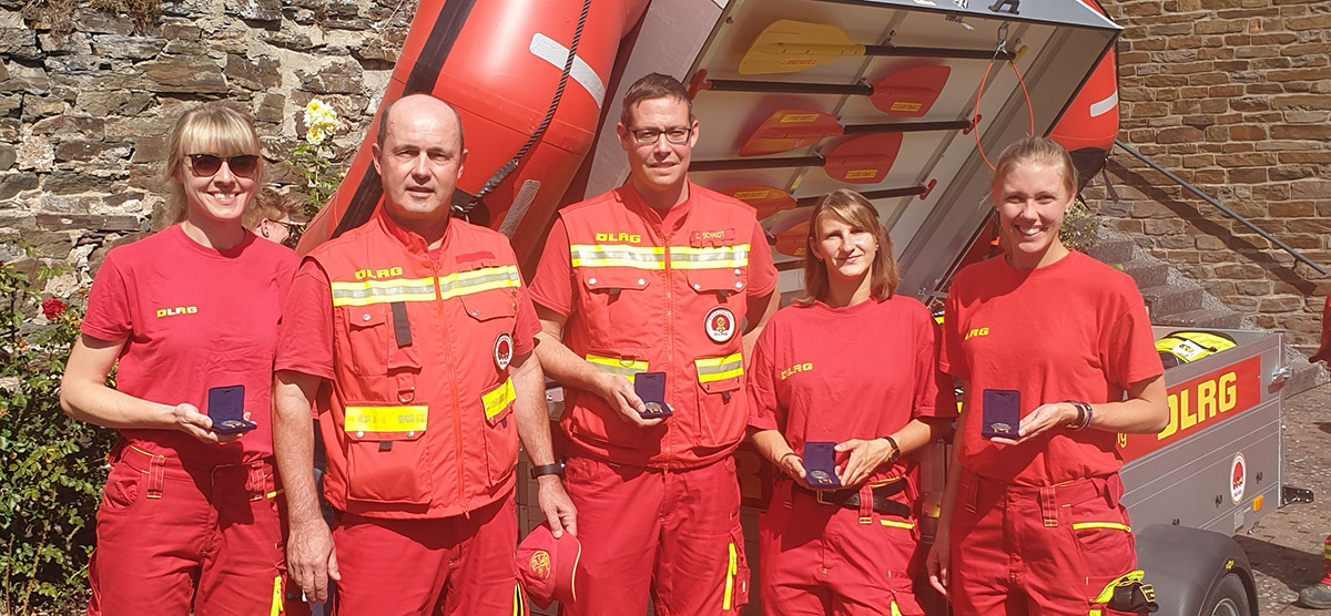 Josefine Ebel (von links, Reinhard Baumgarten, Christoph Schmidt, Jana Frhlich und Paulina Pfeifer. (Foto: DLRG)