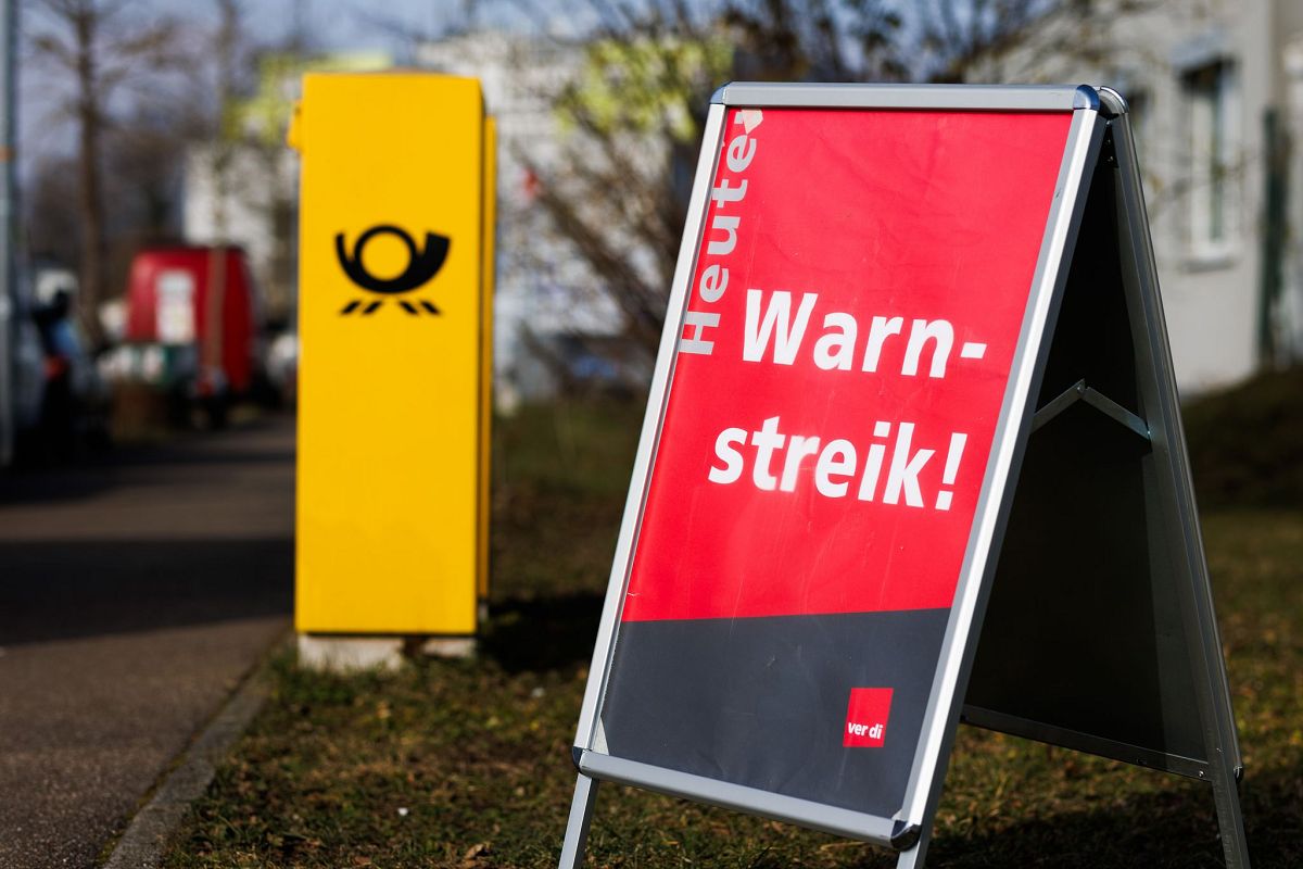 Verdi bestreikt Briefzentren der Post. (Foto: Philipp von Ditfurth/dpa)