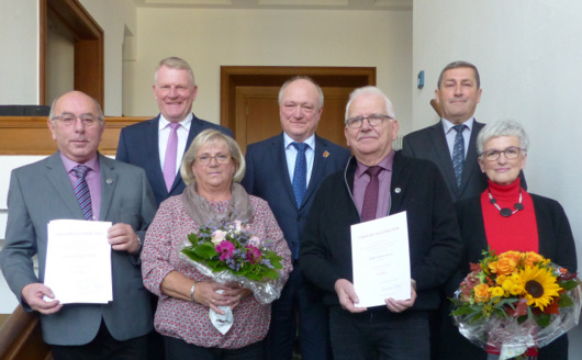 Ehrennadel des Landes fr Willi Hsch und Christoph Kohlhaas