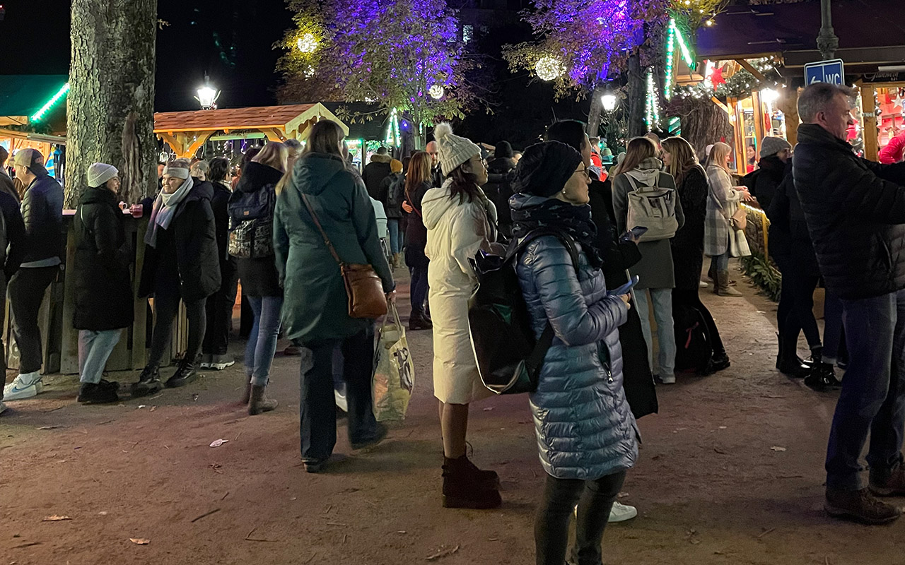 Die Landfrauen erkundeten auch einen Weihnachtsmarkt. (Foto: Landfrauen)