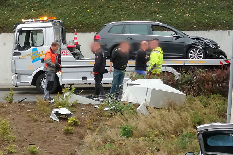 Volltrunkener Fahrer verursacht mehrere Unflle und versucht zu flchten