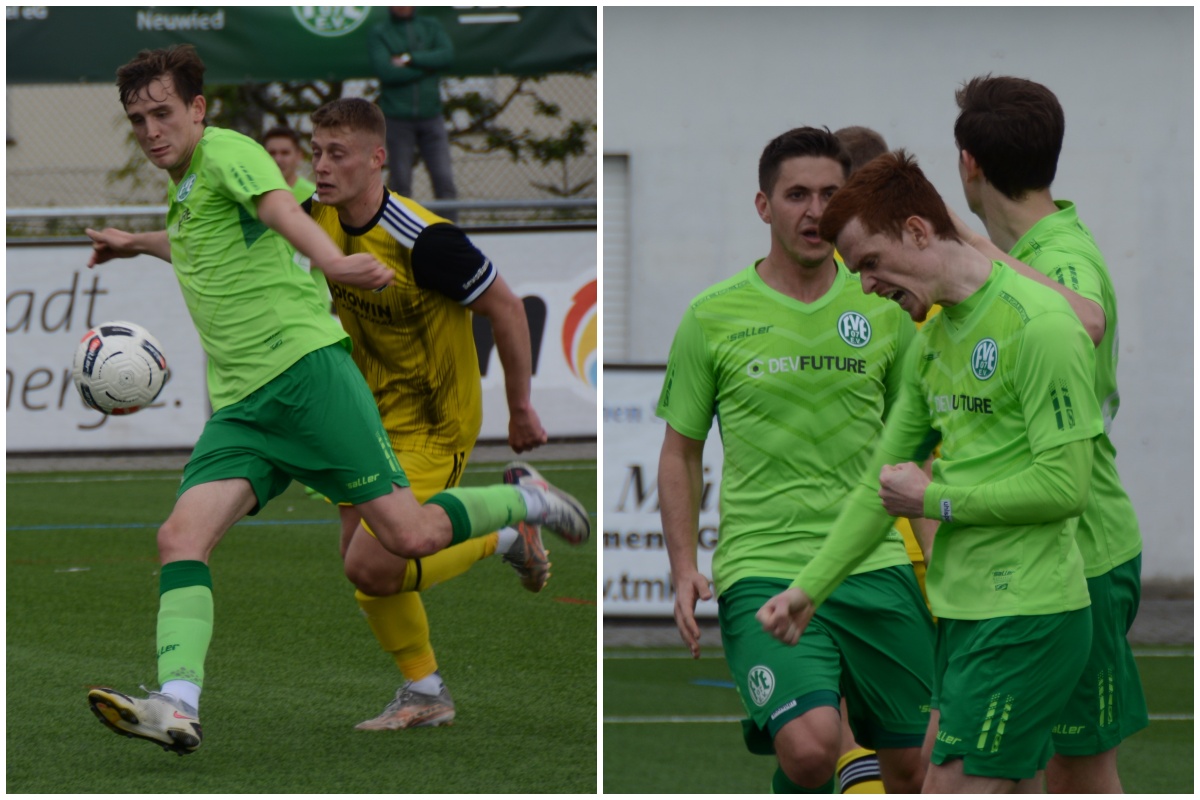 Ein lupenreiner Hattrick war es zwar nicht, aber mit seinen drei Treffern avancierte FVE-Strmer Johnny Kap natrlich trotzdem zum "Man of the Match". 
V.l.: Ein lupenreiner Hattrick war es zwar nicht, aber mit seinen drei Treffern avancierte FVE-Strmer Johnny Kap natrlich trotzdem zum "Man of the Match". Niklas Hermann hatte in der 62. Minute noch die erneute Fhrung vergeben. Elf Minuten spter legte er dann aber das 4:3 durch Johnny Kap mustergltig vor. (Fotos: privat)