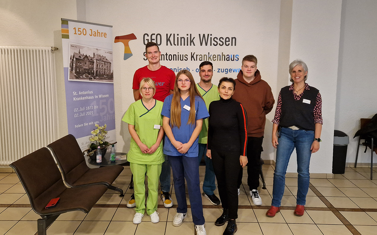 In der Cafeteria wurden die Auszubildenden willkommen geheien. (Foto: GFO)