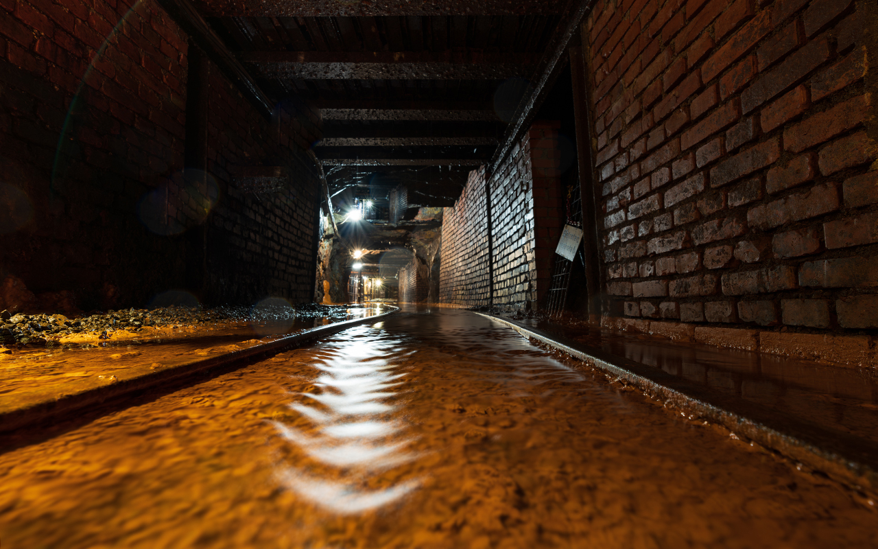 Das Bergwerksteam hofft, dass das Wasser jetzt endlich abluft und nach der Schlammbeseitigung die Saison beginnen kann. (Foto: Udo Runnebaum)