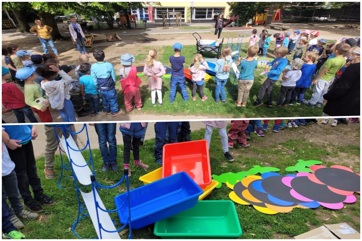 Die Kinder staunten nicht schlecht ber die vielen Neuanschaffungen der Kita. (Fotos: privat)