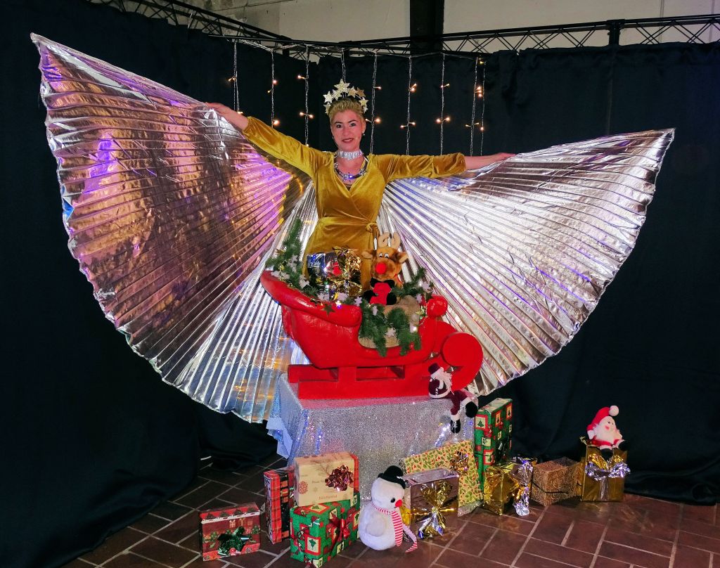 Blickfang: Ein Rauschgoldengel wie das Nrnberger Christkindl erffnete das Konzert. Fotos: Willi Simon
