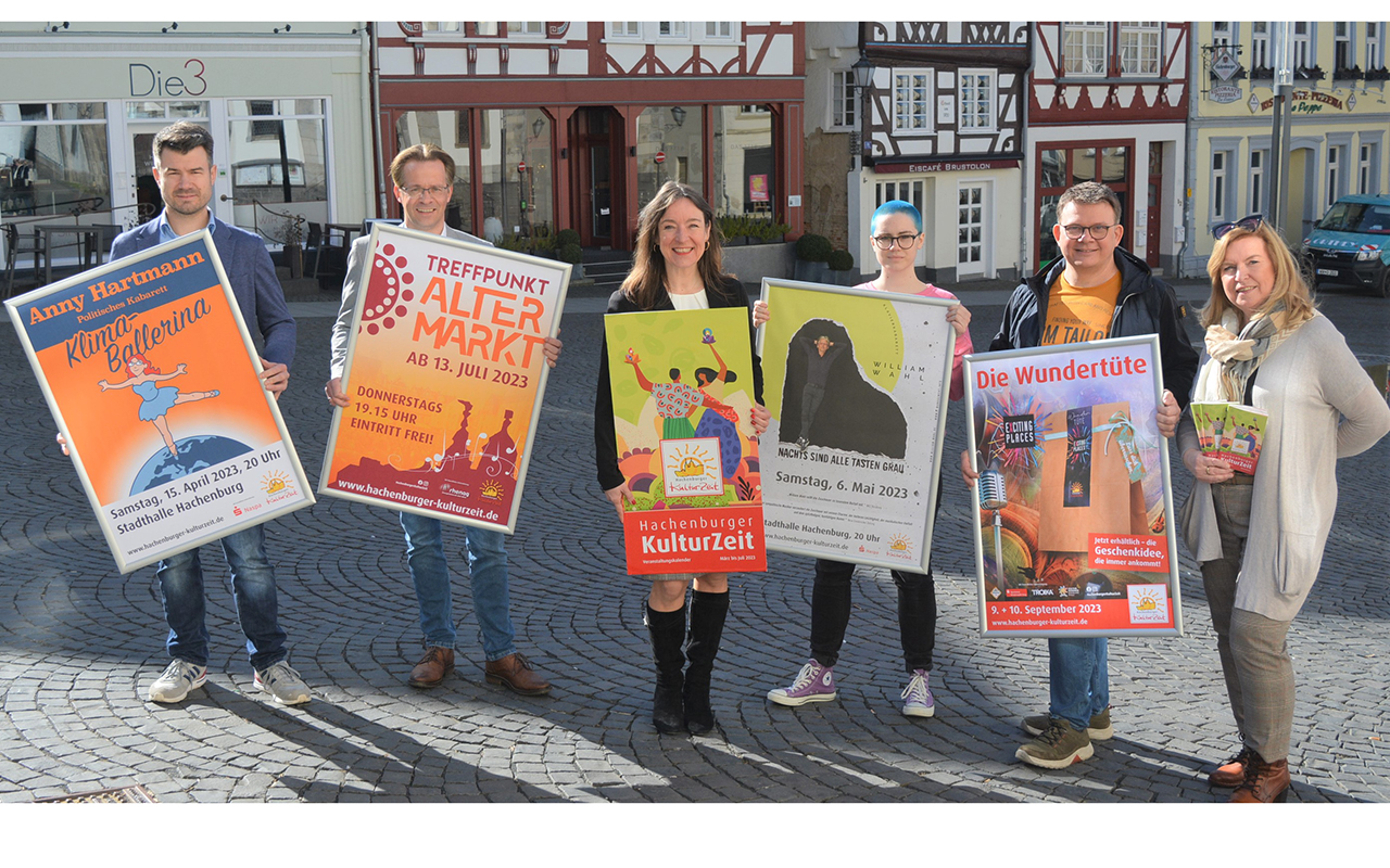 Stefan Leukel (von links), Marco Drner, Beate Macht, Shelly Fuchs, Torsten Greisund und Angela Kapeller bei Vorstellung des Programms. (Foto: Wolfgang Rabsch)