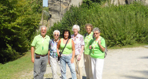 Die Bad Marienberger Wanderfreunde beim Deutschen Wandertag in Detmold. (Foto: Verein) 