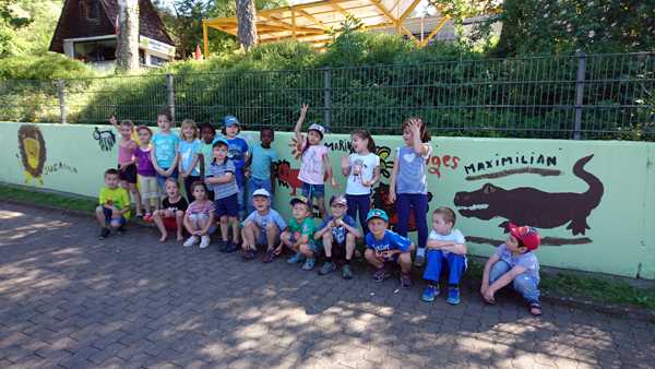 Mal-Aktion der Kita Kinderplanet fr den Zoo Neuwied