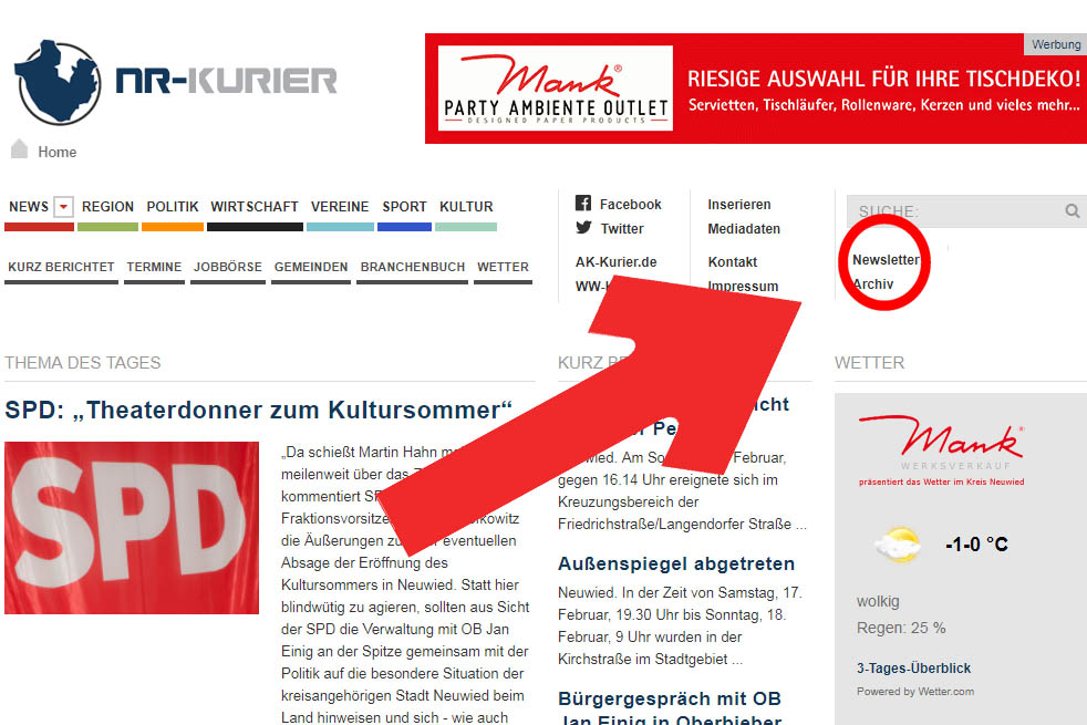 Newsletter  Wir haben unseren Service erweitert