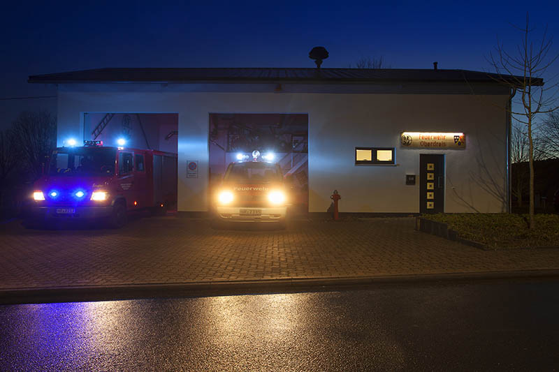 Auch das etwas grere Fahrzeug passt in das Feuerwehrhaus Oberdreis. Foto: Wolfgang Tischler