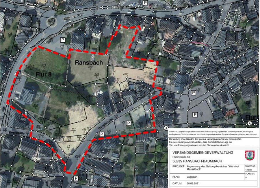 Plan Wohnhof Masselbach. Grafik: Verwaltung