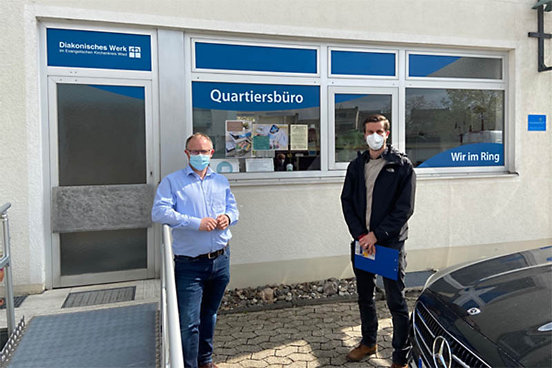 OB Jan Einig links mit Quartiersmanager Mario Seitz. Foto: privat