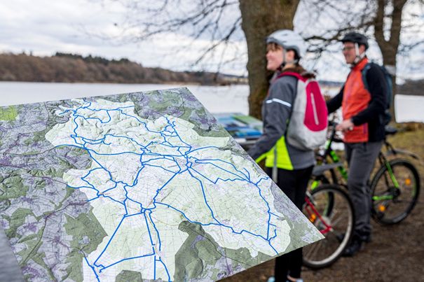 Plan des Radwegenetzes der Verbandsgemeinde Hachenburg. Foto: Rder-Moldenhauer