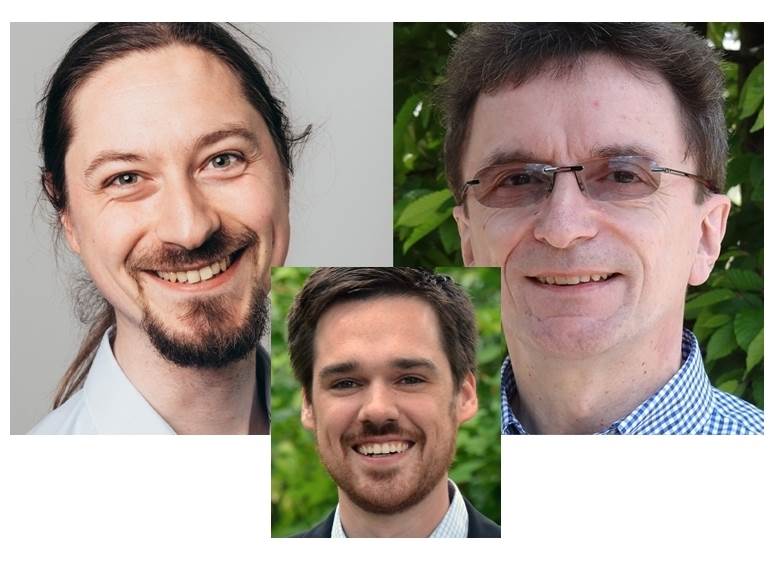 Aushngeschilder der Uni Siegen (von links): Prof. Dr. Marc Goerigk, Prof. Dr. Martin Hiebl und Prof. Dr. Erwin Pesch.(Foto: Universitt Siegen)