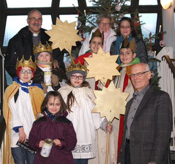 Im Wissener Rathaus wurden die Sternsinger vom Beigeordneten Friedhelm Steiger begrt. Foto: Verwaltung