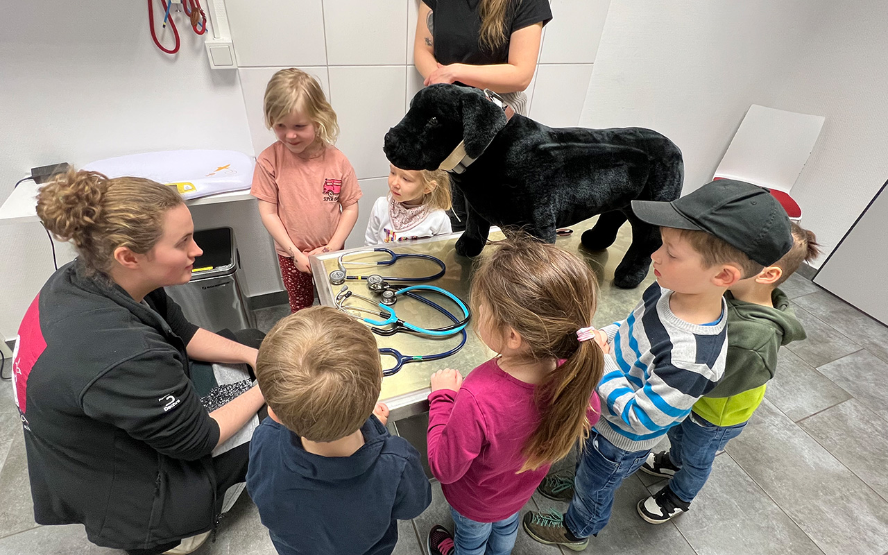 Freusburger Kita-Kinder besuchen die Tierklinik in Betzdorf