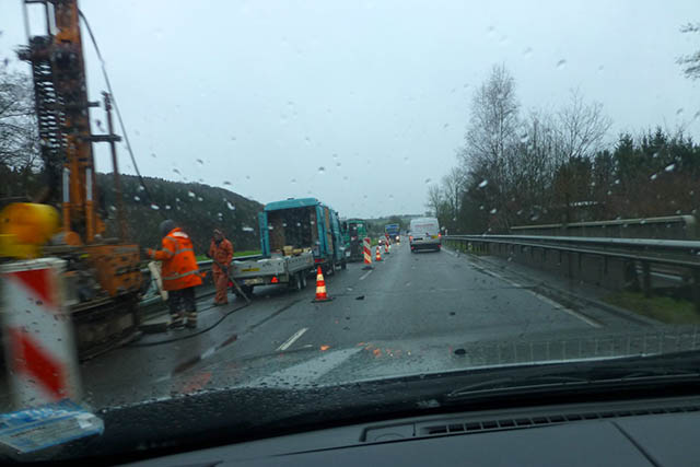 Baustelle in Umleitung nervt die Autofahrer