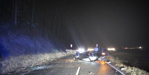 Unfall bei Schutzbach. Foto: Polizei