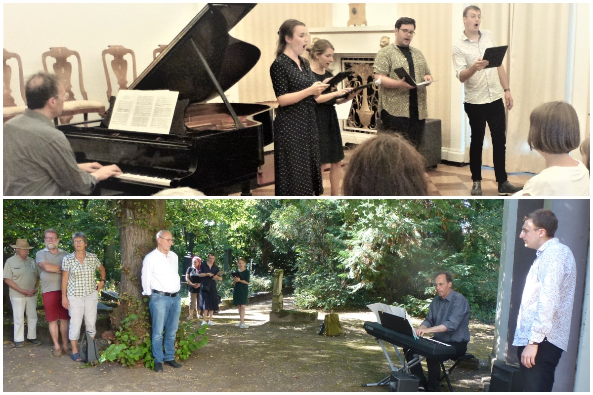 Die Besucher des Wandelkonzertes erlebten einen Mix aus Musik und Geschichte. (Fotos: Jrgen Grab)