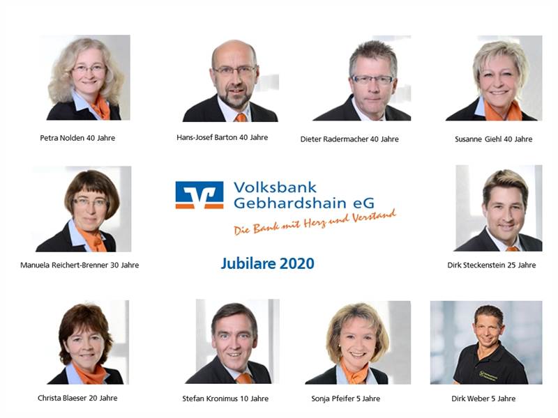 Volksbank Gebhardshain ehrt langjhrige und verdiente Mitarbeiter 
